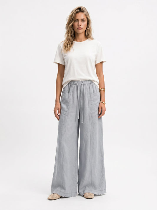 Breeze Linen Pants - Grey