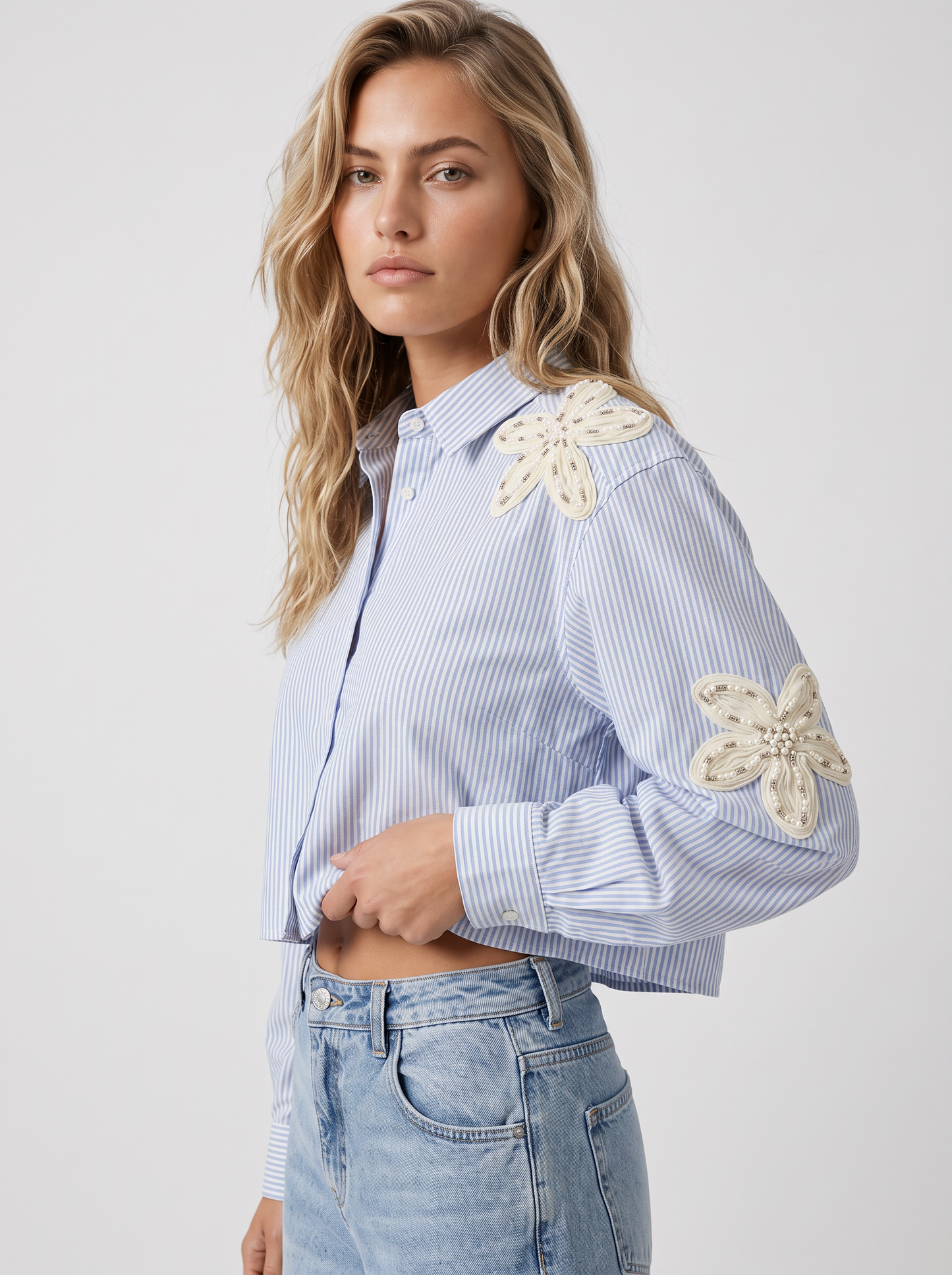 Linda Flower Patch Shirt